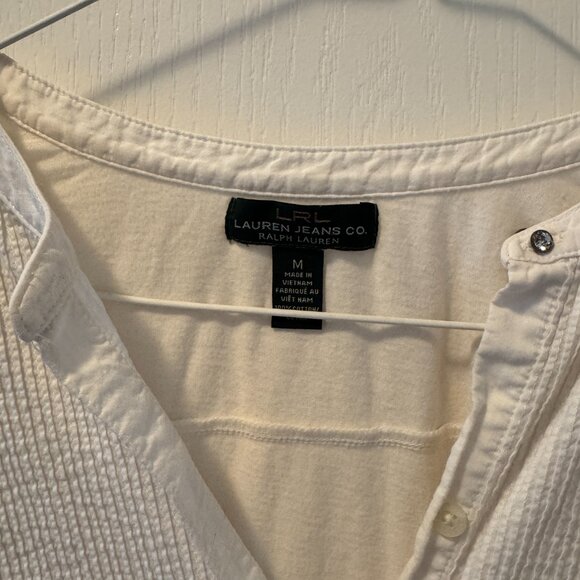 Ralph Lauren White tuxedo style blouse - Picture 2 of 5